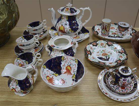 A Victorian lustre teaset and mixed ceramics
